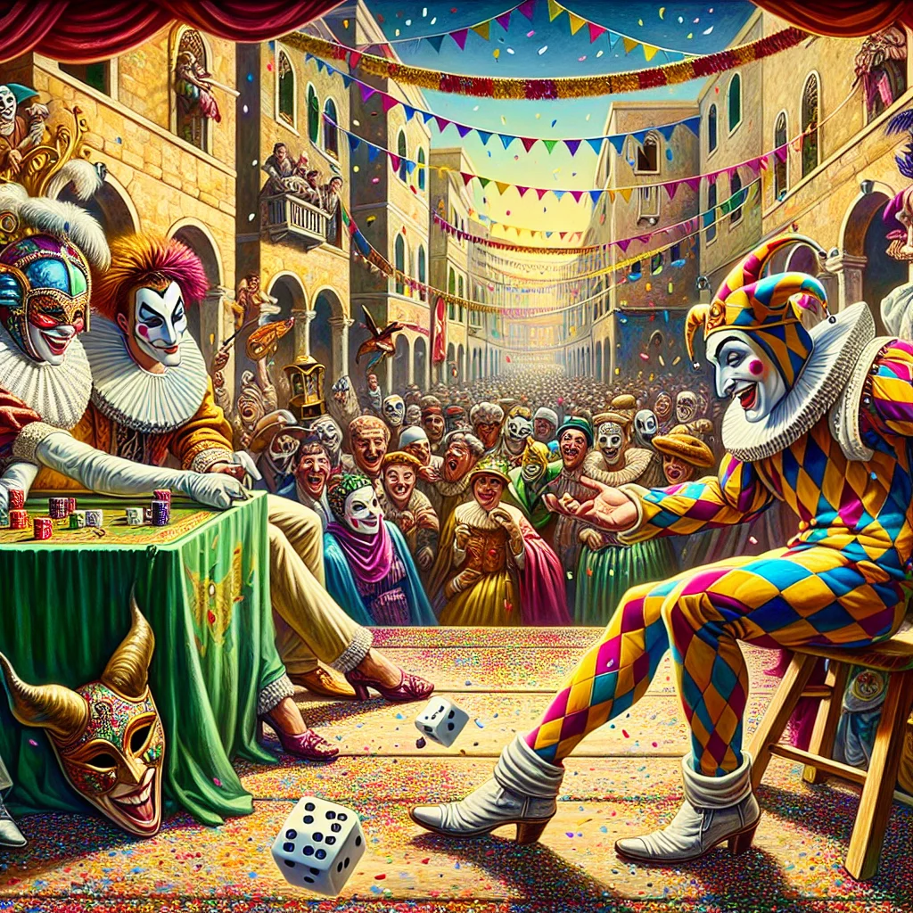 The Jester’s Bet: Commedia dell’Arte, Carnival, and the Theatrical Roots of Gambling Tropes